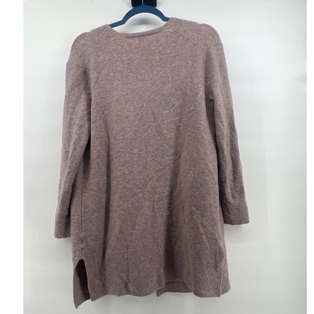 Madewell Cardigan Women XXS Pink Marled Merino Wool Alpaca Open Front Boho Cozy - Picture 2 of 7